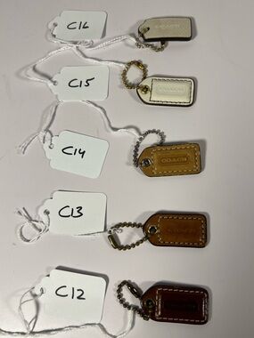 Coach Hangtag Bag Charm Key Fob Replacement Sold Separately